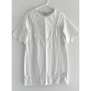 Boden Dress Womens Size 6 Heidi White‎ Eyelet Embroidery Cotton Coastal Beachy